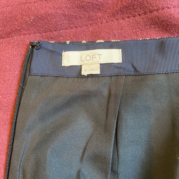 LOFT Black and Tan Patterned Mini Skirt - Picture 8 of 9